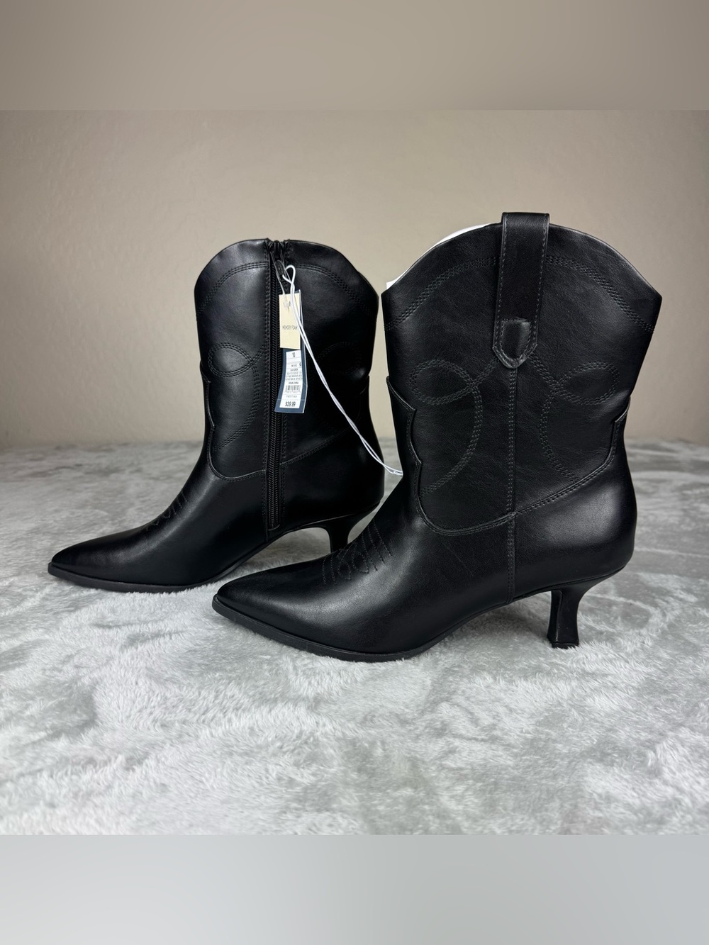 Universal thread boots memory foam size 10 No box Western Cowgirl Black